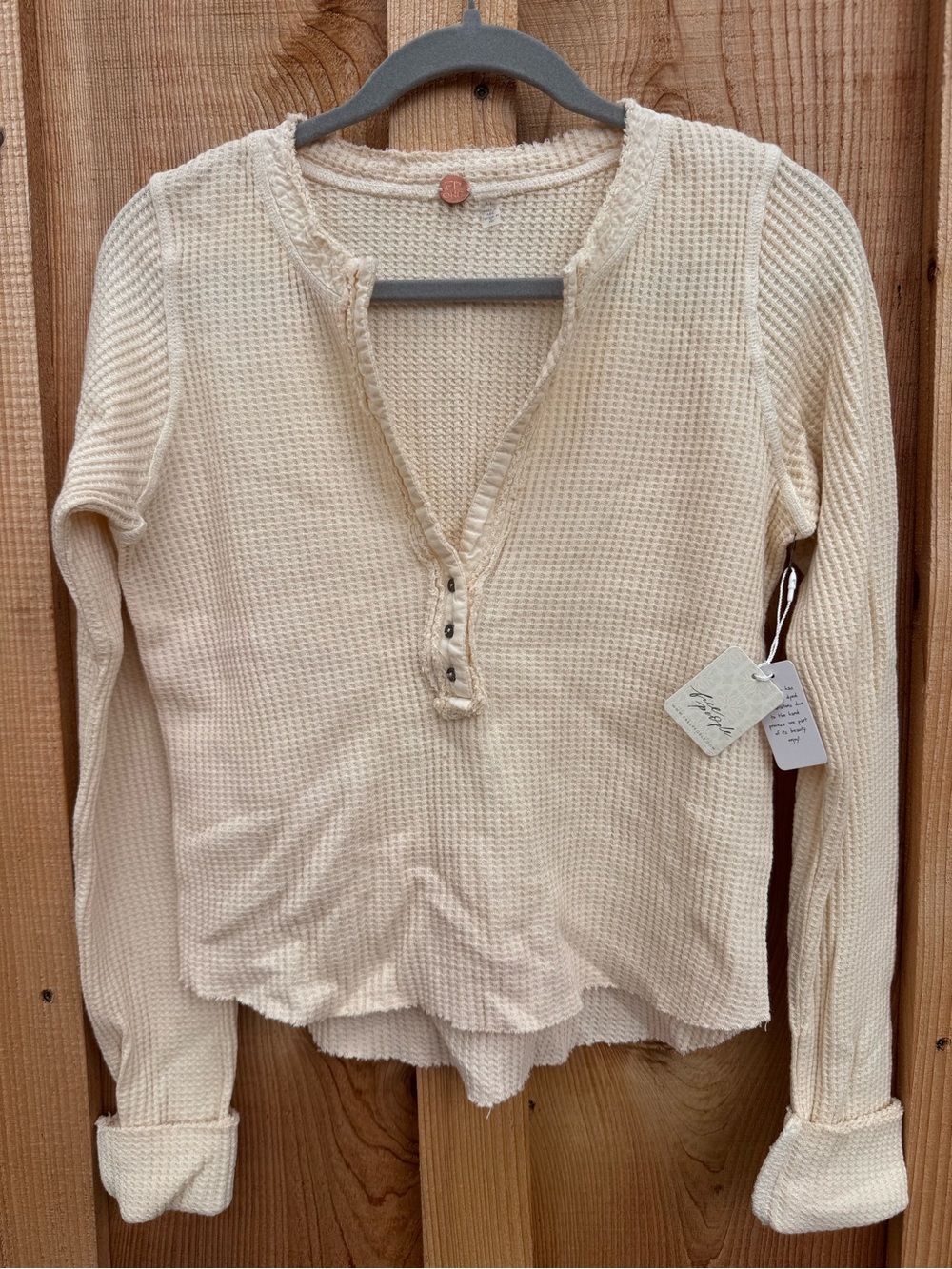 Free People waffles Henley Sz S